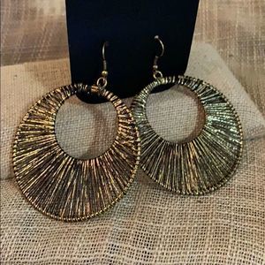 Sassy Large Circle Fish Hook Earrings